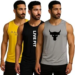 Pack of 2 Sando For Men Men’s Sleeveless Round Neck Vest – Pack of 2, Polyester Fabric, Quick Dry Gym & Casual Wear Gym Fit-picture-24