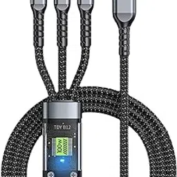 100W 3 in 1 Fast Charging Cable for Huawei P40 Pro+ Original Quick Charge Cable Speed Upto 3.1 Amp for Micro USB, iOS Type-C Devices Mobile Tablet PC Laptop with 1.2m - (3IN 1, Meter.)-picture-29