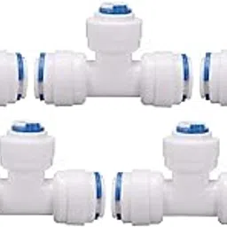 Nandi HomeZ 3/8" Inch 3 Way Quick Connect Push Fit Type T Shape Elbow Connector for RO Water Tube Fitting (Pack of 5 Pcs-picture-10