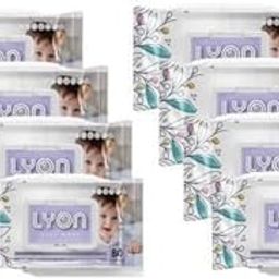 generic Lyon baby wet wipes with lid enriched with aloe vera and vit e (80 wipes per pack) Pack of 8-picture-19