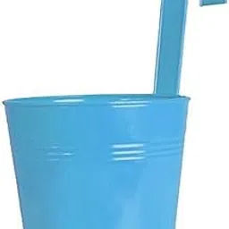 TrustBasket Plain Round Railing Planters/pots- Teal-picture-11