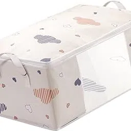 bnf® Clothes Storage Organizer Blankets Bedding Luggage Bins Box Container Beige M|Home & Garden | Household Supplies & Cleaning |Storage s|1 Piece Underbed Clothes Quilt Storage-image-46