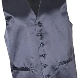bnf Men's Formal Slim Fit Suit Vest Business Solid Tuxedo Waistcoat XL Gray | Clothing, Shoes & Accessories | Mens Clothing | Coats & Jackets-picture-12