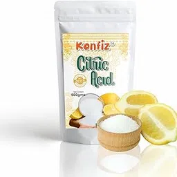 KONFIZ Citric Acid Crystals 500 Grams (100% Pure Citric Acid Powder for Cleaning - Food Grade, Nimbu Sat - Multiple Uses for Home and Kitchen - Natural Preservative and Flavoring Agent)-image-43