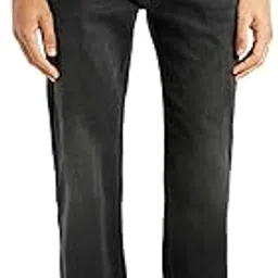 levi's Men's Black Straight Fit Mid Rise Jeans-picture-19