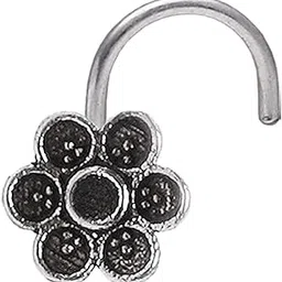 925 Silver Oxidised Flower Nose Pin | Gifts for Women and Girls | With Certificate of Authenticity and 925 Stamp | 6 Month Warranty*-image-11