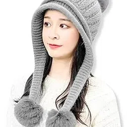 tomorrow fashion Tomorrow Autumn Winter Ear Protection Hat Women's Warm Knitting Baotou Girl Outdoor Ball Vop Cute Hat | Winter Beanie for Women-picture-14