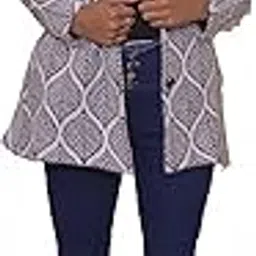 pearls fashionz Hair Wool Coat in Elegant Leafy design-picture-44