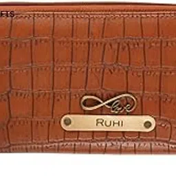 aica Personalized Name & Charm Women Leather Wallet (Tan Brown) | Customized Corporate Gifts for Birthday Woman Womens Day Girls Girl Office Employee Client Boss Manager | Corporate Gift Items Bulk-picture-27