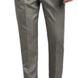 Slim fit Men's Polyester Solid Formal Trouser-picture-58