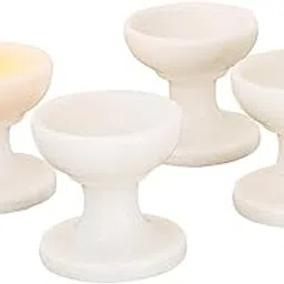 White Marble Candle Holders, Set of 4, Pedestal Design-picture-15