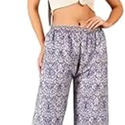 Women's Crepe Floral Printed Purple Palazzo-picture-50