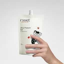 R3SET Ultra Potent Pain Relief Gel Refill - 300g | Fast Absorbing Formula for Muscle, Joint, Back & Knee Pain | Long-Lasting, 100% Natural | Convenient Refill Option – No Side Effects image 1