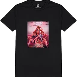 piedpiper Women's Cotton T-Shirt – Trendy, Stylish & Comfortable Dustin and Steve Graphic Print | Casual Tv Show Fan Tee-picture-38