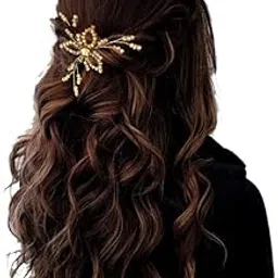 hair flare Hair Pin, Bright Crystal Stone with Beads, Pack of 1_2758-picture-24