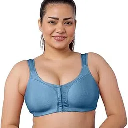 maashie M4410 Women's Premium Jacquard Fabric Front Open Full Coverage Non-Wired Moulded Bra-picture-40