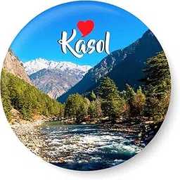 PEACOCKRIDE Love Kasol I Travel Memories I I Souvenir l Travel I Fridge Magnet (Metal, Multicolour, 75mm)-picture-50
