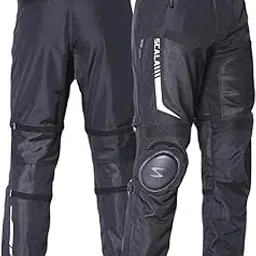 Motorcycle Riding Pants Heavy Duty 100% 600DN Polyester | Full Thermal Liner Safety Knee (Size,XL) Black-picture-32