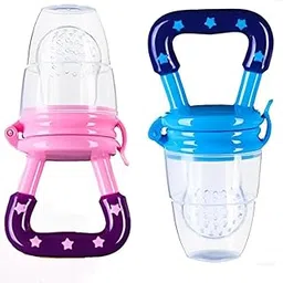 RB POINT First Trend Fruit and Vegetable Nibbler Teethers for Babies 6-12 Months - with 1 × Baby Fruit Feeders/Baby Teether - BPA Free - Soft (Pack of 2) image 1