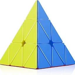 Toyshine Hard Movement High Stability Stickerless Flat Pyramid Speed Cube, Multi Color, Kids-picture-31