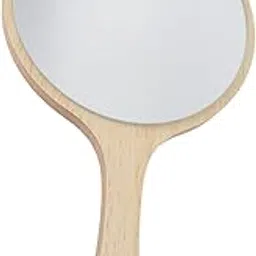 FOMIYES Cute Cat Ear Handheld Makeup Mirror Wooden Cosmetic Mirror for Girls Women Travel-Friendly Design for Vanity Role-Playing-picture-55
