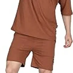 raxedo Pure Cotton Night Dress for Man, Comfortable Goa Dress, Baggy Airport Outfit for Men, Man's Beach Wear, Men's Cord Set with Shorts, Cord Set for Men Summer-picture-34