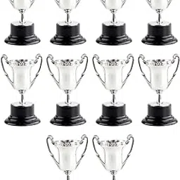 MERISHOPP 10Pcs Reward Prize Small Award Trophies for Competition Decorations Argent|Sporting Goods-picture-31