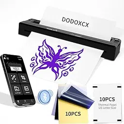 Tattoo Stencil Printer Machine for Tattoo Beginners&Artists,with 10pcs Tattoo Transfer Paper,Portable Thermal Printer Compatible with Phone/Pc-picture-19