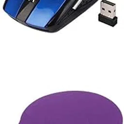 UJEAVETTE 2.4GHz 1600dpi Wireless Optical Mouse + Comfort Soft Rest Wrist Mat Mousepad-image-93
