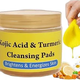 Miyune Turmeric & Kojic Acid Cleansing Pads for Face | Removes Dark Spots & Brightens Skin | Suitable for All Skin Types | 50 Pads (1 Container)-picture-41