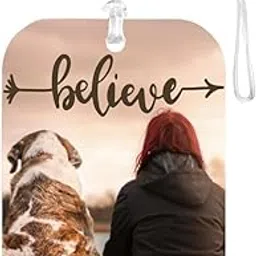 tashis pet junction TPJ Handmade Resin Customized Luggage ID Tag with Pet Name Dog Cat Photo, Cute Personalized Travel Bag Identifier Label, Travel Accessories Ideal for Gifting - Copper Dreamer Canine Serenity-picture-32