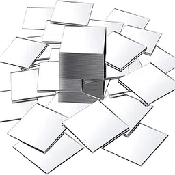 Silver Mirror Acrylic Sheets | 3mm Thick | Square 2" x 2" | Pack of 25 | Plexiglass Mirror Tiles for Art, Craft, DIY, Home Décor (Without Adhesive Tape)-picture-35