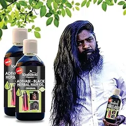 New Adivasi-Black Hair oil original 500 ml, Original Adivasi-Black Hair Growth Oil 500Ml For Hair Fall | With Onion, Rosemary, Castor, Amla, Almond, Coconut, Brahmi & Bhringraj Oil | For Men & Women | (125ml Pack of 4) (NEW)-picture-43