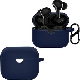 LIRAMARK Shockproof Protective Silicone 360° Cover Case with Buckle Designed for Noise Air Buds+ / Noise Air Buds Plus (Midnight Blue)-picture-56