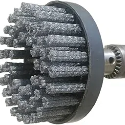 Ambikabrush Plastic Home Cleaning Drill Brush 4 Inches (Hard)(1Pc) For Removing Hard Stains, Cement, Black-picture-56