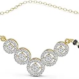 emori | Fivefold Halo Mangalsutra in 14KT Gold for Women | Yellow | Authentic & Certified Lab Diamonds-picture-15