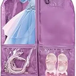 40Inch Garment Bag for Hanging Clothes, Waterproof Dance Costume Bags, Gusseted Hanging Garment Bags for Travel Storage, Kids Garment Bag, Garment Bag for Dance Competitions（Purple-1 pack)-picture-31