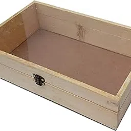 Woodcraft Original Pinewood Acrylic Rectangular Top Box (Size11x7 inch and 3inch Height)-picture-30