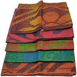 Plastic Floor Mat Plastic Mat 4 x 6 Feet Single Bed Size (Chatai) Multi Color and Design; Export Quality-picture-24