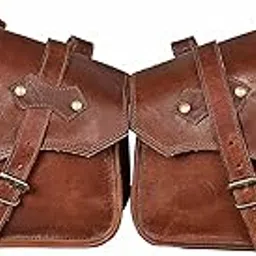 american blue Handmade Genuine Leather Bicycle Saddle Bags 2 x Bicycle Tool Bag for Travel with Adjustable Straps for Men, Set of 2-picture-28