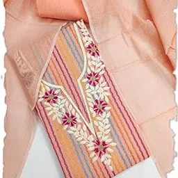leeza store Women’s Cotton Jacquard Unstitched Salwar Suit Dress Material with Thread Work Embroidered Ethnic Motifs, Solid Bottom & Jacquard Dupatta-picture-51