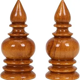 Polished – Small Wooden Pooja Kalash (Pack of 2) – 3 Inch Height, 1½ Inch Base – Natural Grain Finish | Traditional పూజా కలశం for Home Temple, Mandir, Rituals & Festival Decoration-picture-13