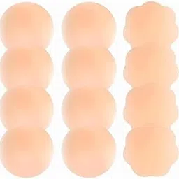 ingorala Reusable Silicone Nipple Covers for Women | Invisible Adhesive Pasties | Washable, Comfortable Bra-Free, Strapless | Backless Outfits | Skin-Friendly Breast Covers-picture-54