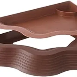 VELURA Tortoise Water Dish Reusable Reptile Bathing Pool for Leopard Turtle Brown|1 Tortoise Water Dish|Reptile Supplies| Reptile Supplies|Pet Supplies-picture-19