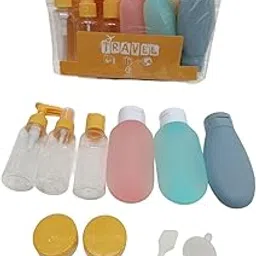 Swadita Travel Bottles Set For Toiletries Travel Size Containers Leak Proof Silicone Squeezable Spray Bottles Jars For Women Men, For Shampoo Lotion Body Wash-10 Pack (60 ml,Multicolour)-picture-57
