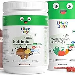 Little Joys Immunity Boosting Kit | 2-6 years | For 2X Immunity & Growth | With Ragi, Bajra, Vitamin A, C, D3, B12, Zinc & DHA | With Nutrimix (350g) & Multivitamin Gummies (30N)-image-15