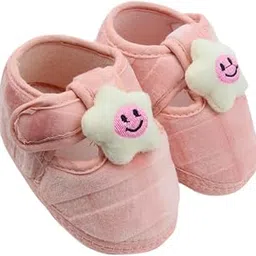 neska moda 6 To 12 Months Baby Boys & Girls Velvet Cute Star Face Lace Booties -BT4905-picture-11
