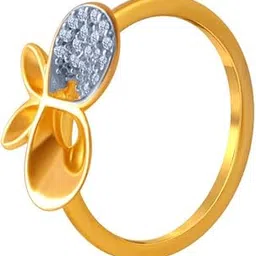 p.c. chandra jewellers 14k (585) Yellow Gold and American Diamond Ring for Women-picture-33