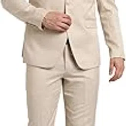 turtle Men Terry Rayon Mandarin Collar Tailored Fit Grey Melange 2 Piece Party Suits-picture-29