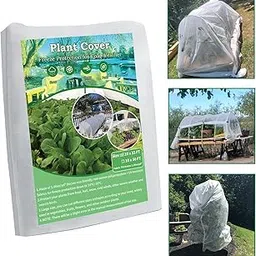 Plant Covers Freeze Protection, 10 FT x 33 FT Frost Blankets 1.06oz/yd² Thick crop cover , Reusable Garden Frost Cloth Floating Row Tree Covers for Winter Outdoor Plants vegetables seed Fruit-picture-37
